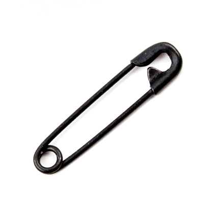 Safety Pins, Black, Assorted Sizes & Quantities